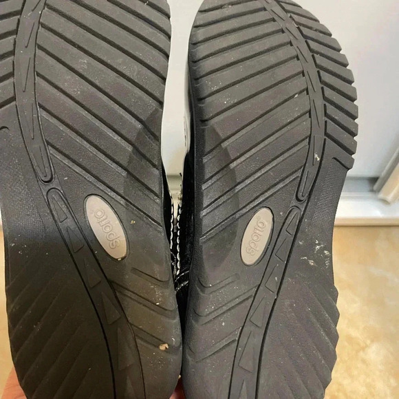 SPORTO women's BLACK suede leather  boots faux fur   Zip lace up size 6 - Picture 7 of 9